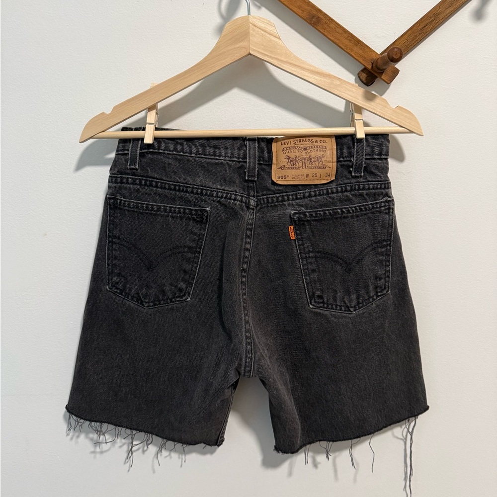 Orange Tab Vintage Levi's 505s Black Shorts